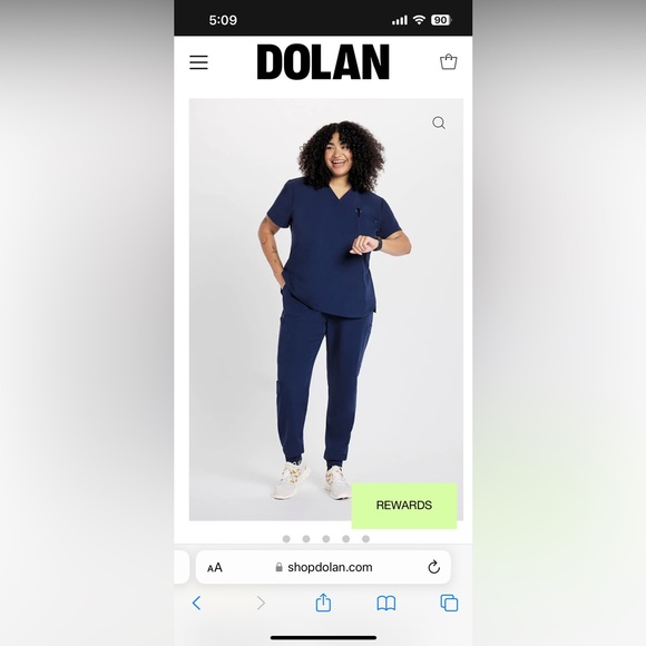 Dolan Navy scrub top size XS - Picture 2 of 2